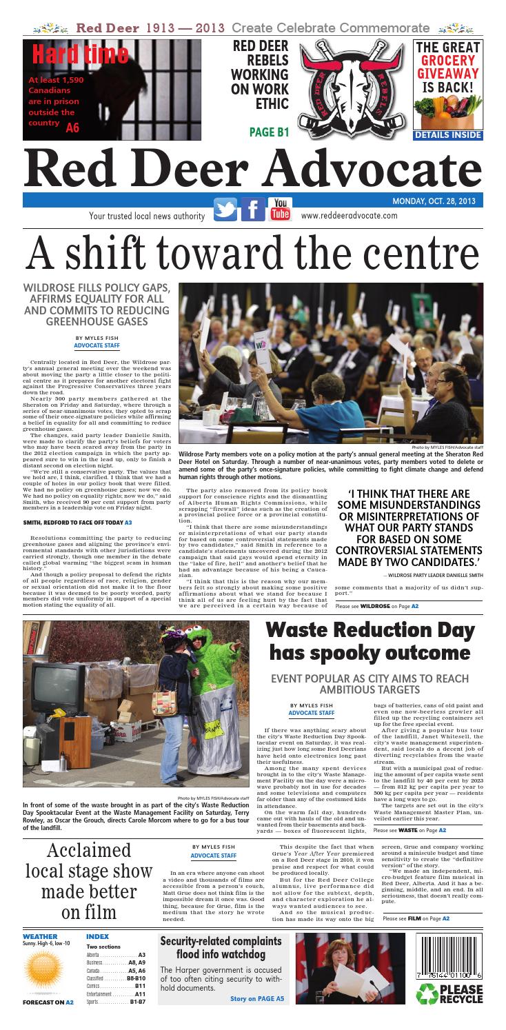 Red Deer Advocate, October 28, 2013 by Black Press Media Group - Issuu