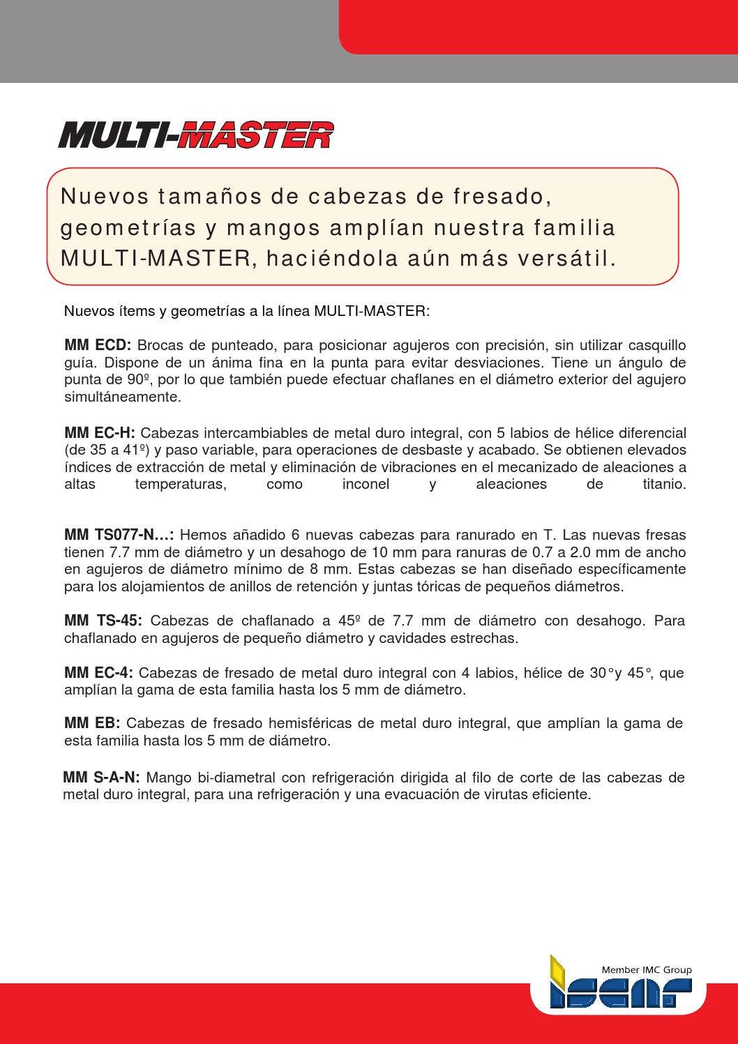 Ampliación multi master by ISCAR IBÉRICA SA Issuu