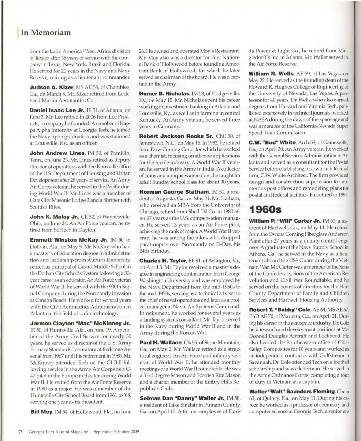 Georgia Tech Alumni Magazine Vol 86 No 01 2009 By Georgia Tech