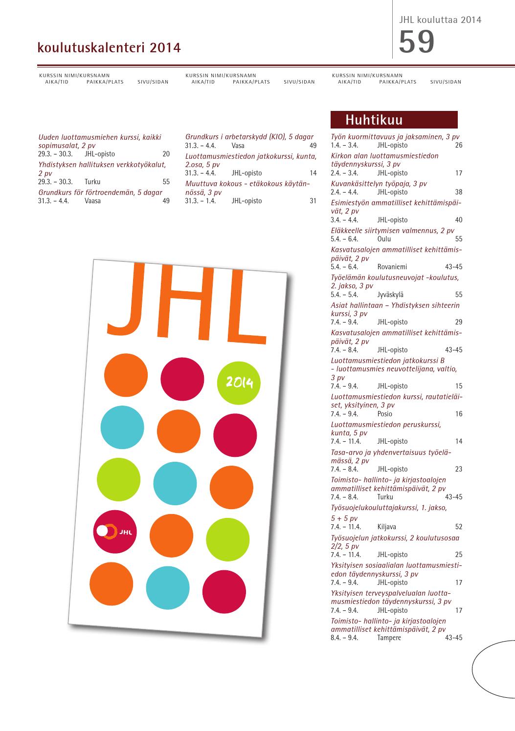 JHL kouluttaa 2014 by Ammattiliitto JHL - Issuu