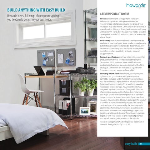 Howards Storage World (Aust) 家具目录 · easy-build 层架 System 第 11 页