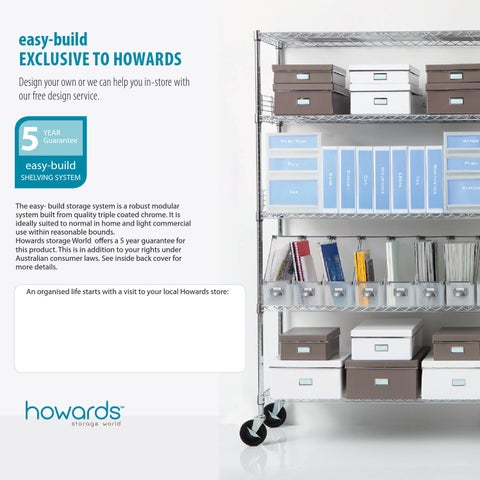 Howards Storage World (Aust) 家具目录 · easy-build 层架 System 第 12 页