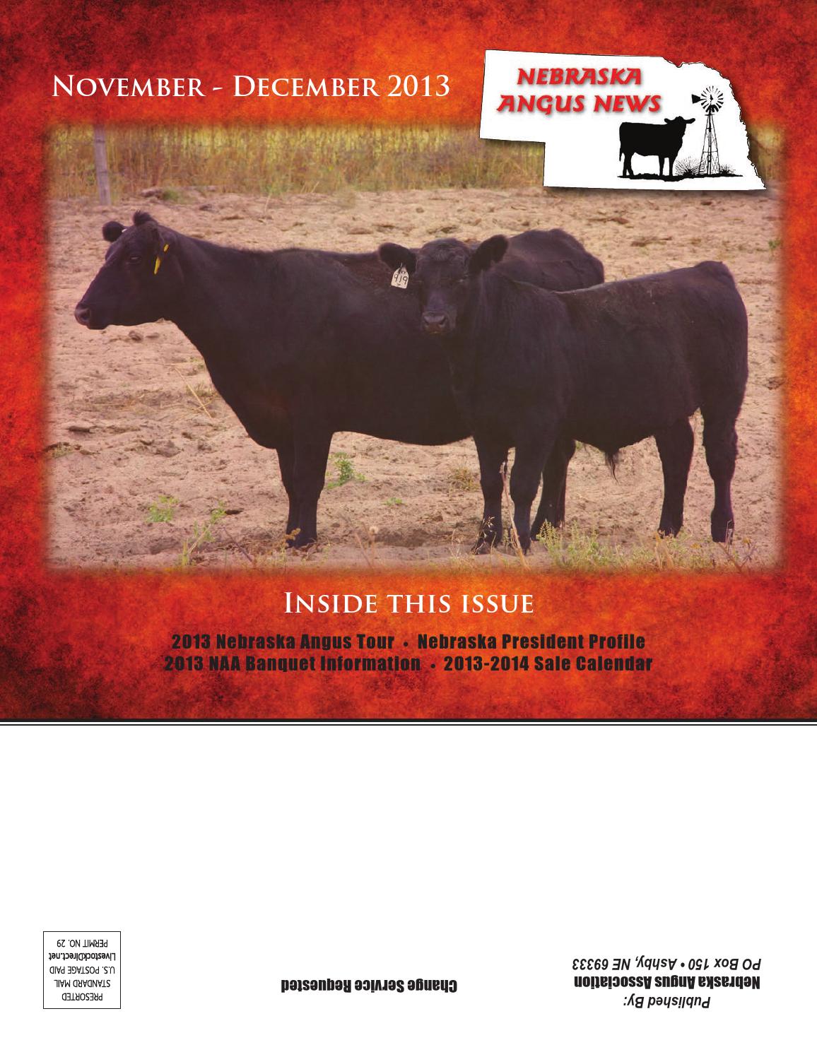 Nebraska Angus News November December 2013 By Livestockdirect