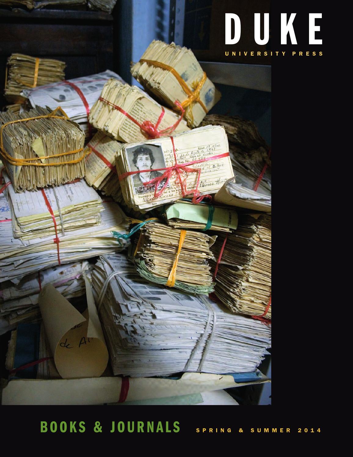 Spring & Summer 2014 catalog by Duke University Press Issuu