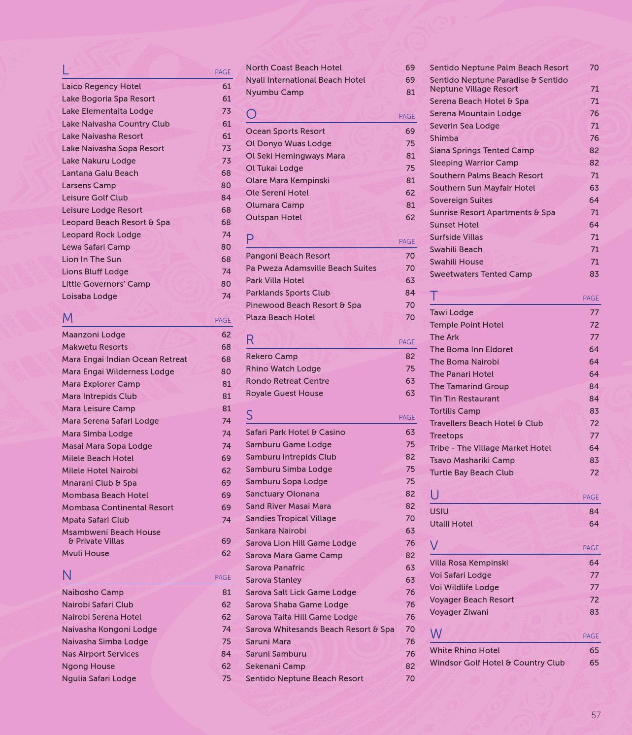 Kenya Hotels & Restaurant Guide 2014 by Land & Marine Publications Ltd