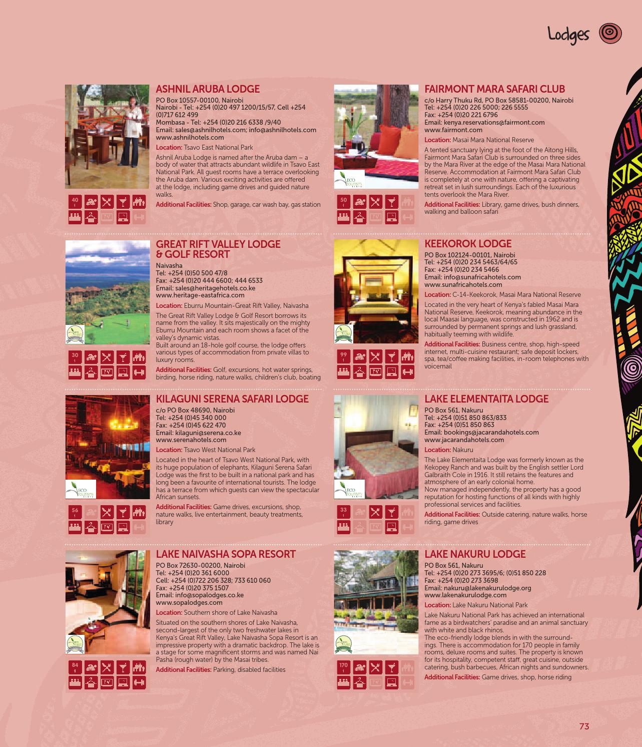 Kenya Hotels & Restaurant Guide 2014 by Land & Marine Publications Ltd