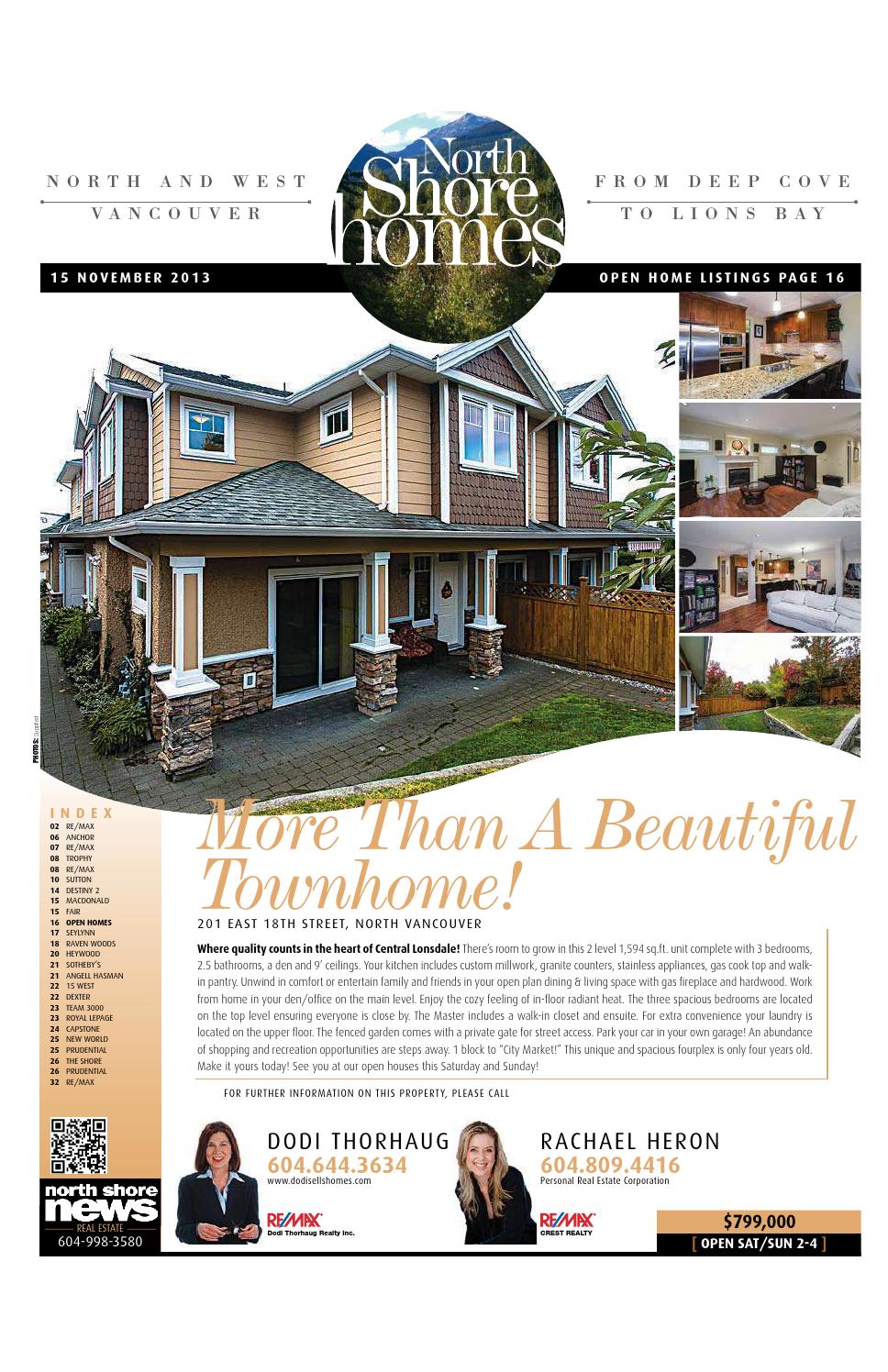 North Shore Real Estate November 15 2013 by North Shore News Issuu