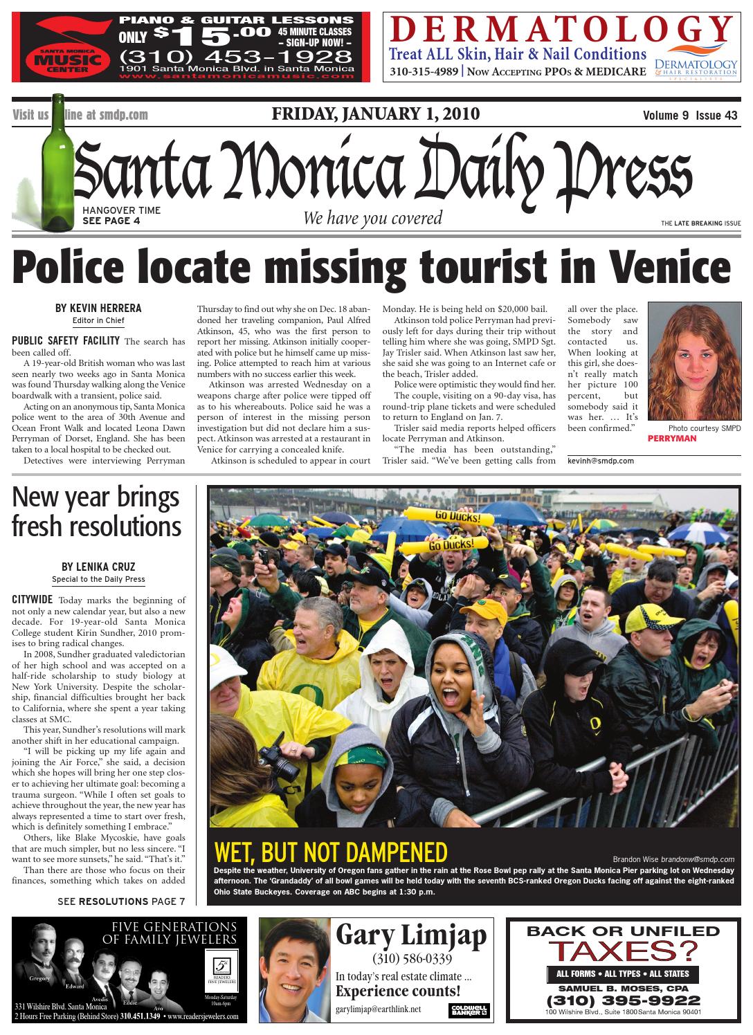 Santa Monica Daily Press, January 01, 2010 by Santa Monica Daily Press