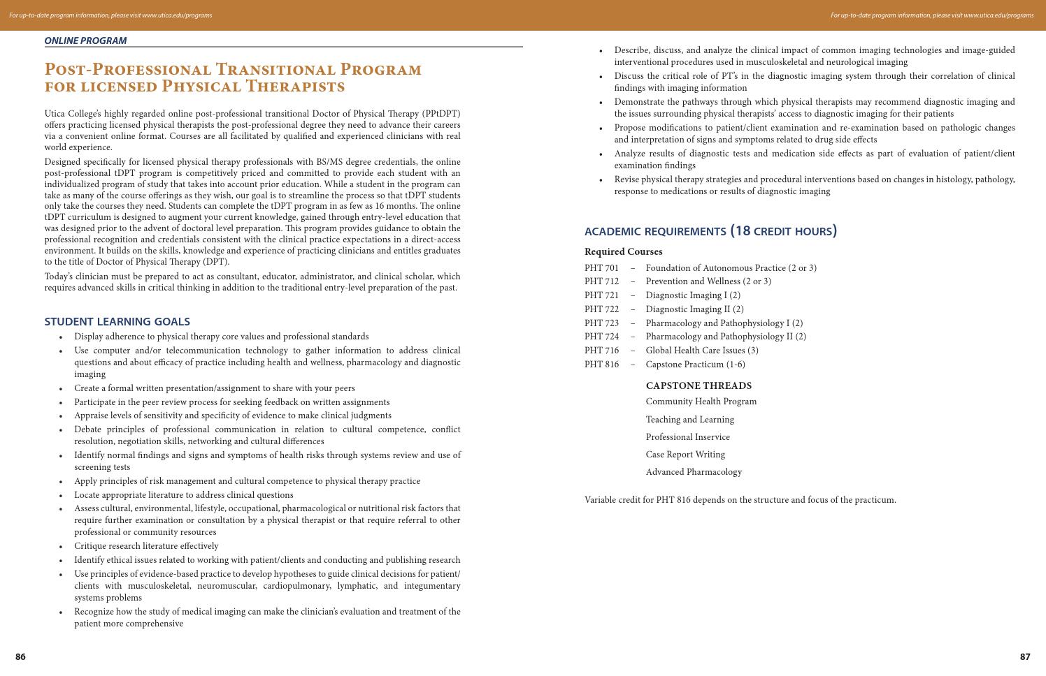 Utica College Graduate Catalog 201314 by Utica College Issuu