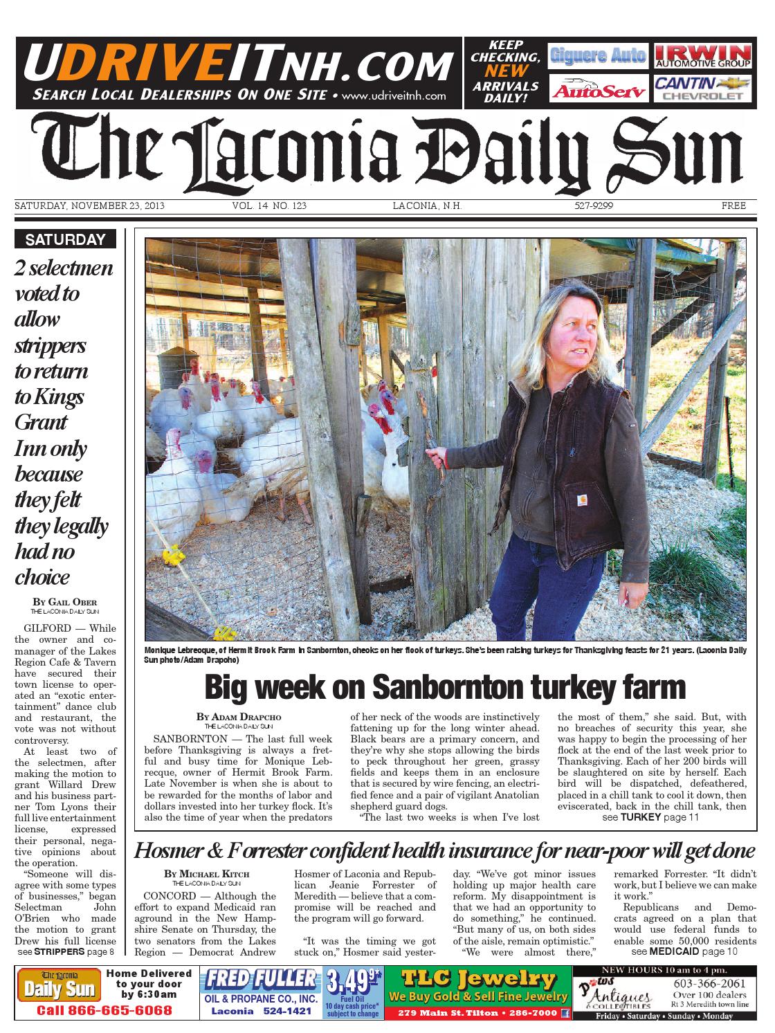 The laconia daily sun, november 23, 2013 by Daily Sun Issuu