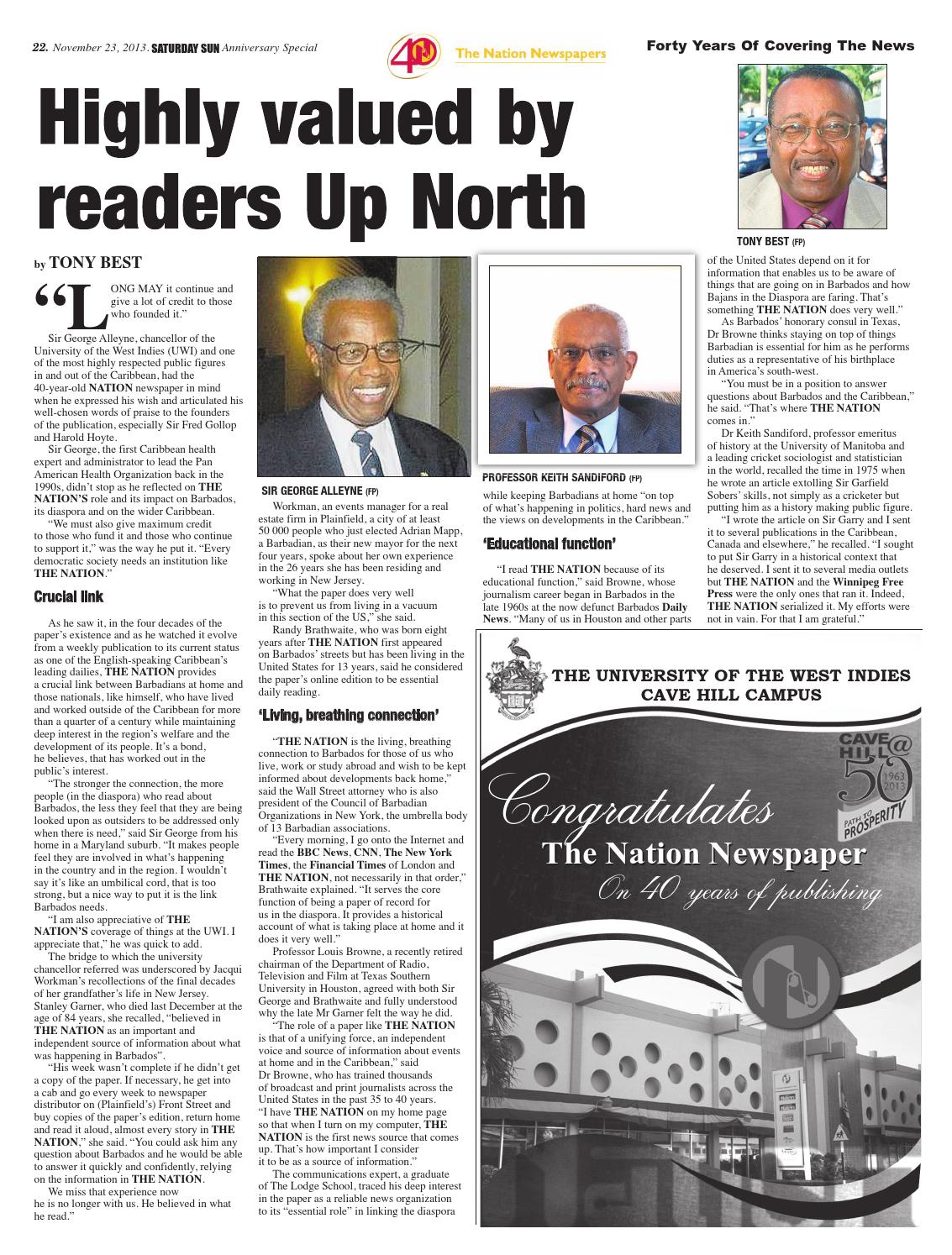 The Nation Newspapers' 40th Anniversary Supplement 19732013 by Nation Publishing Co. Limited