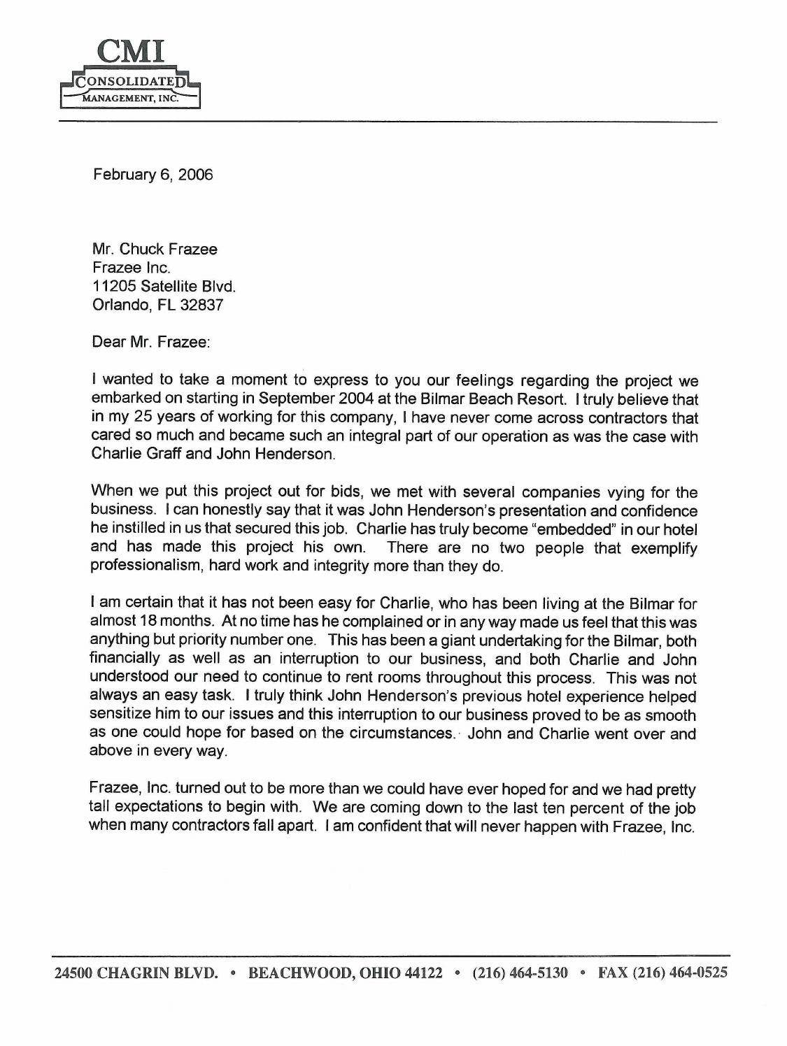 Letter of commendation cmi consolidated by Derek Brown - Issuu