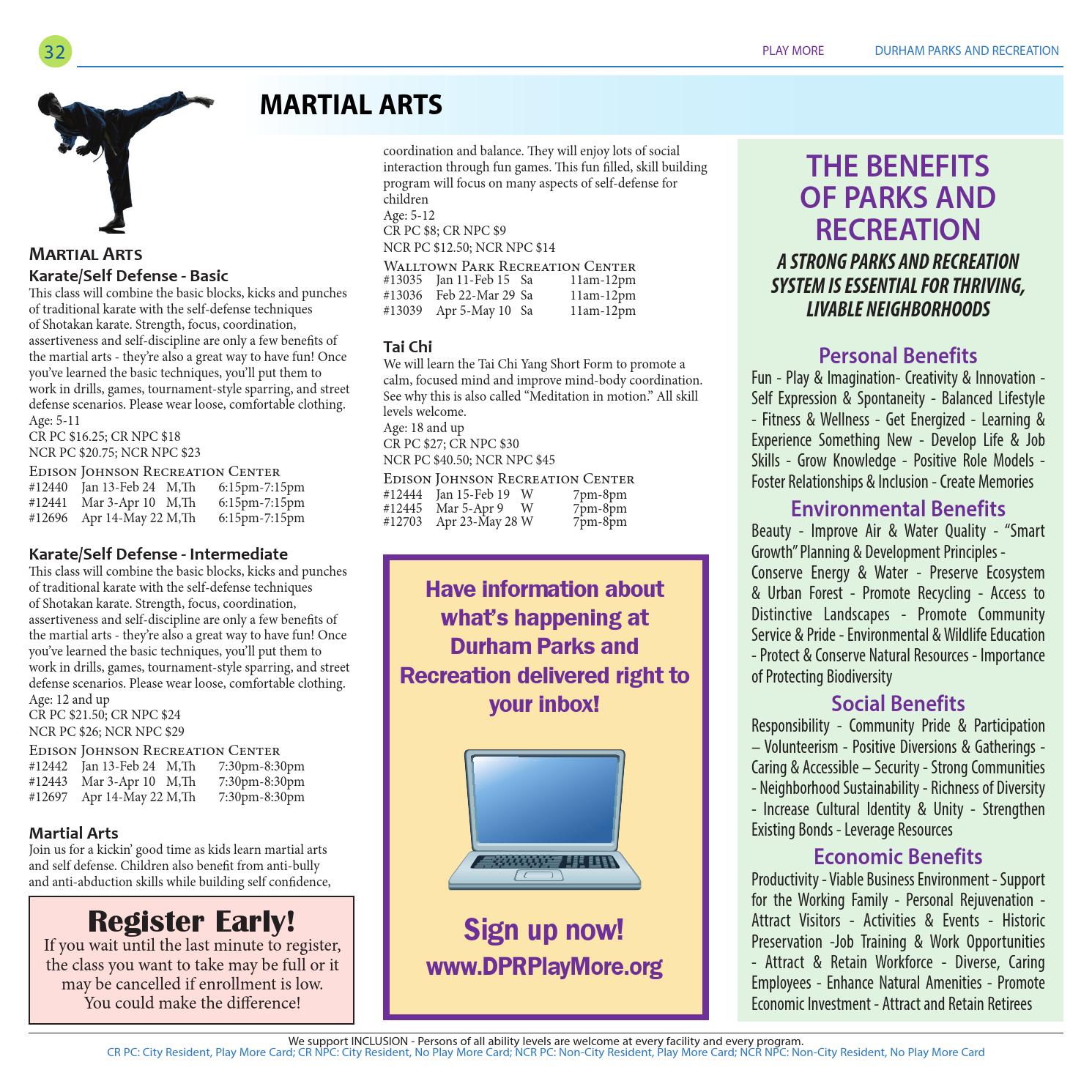 Durham Parks and Recreation's Play More program guide by Durham Parks