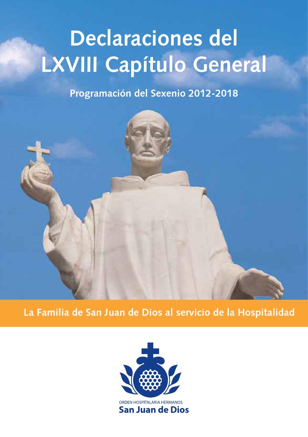 Declaraciones Del Lxviii Capítulo General By Revista Historia Y Vida Hsjd Issuu