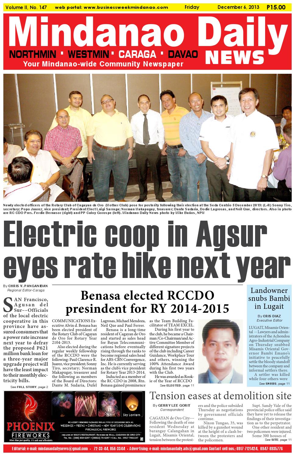 Mindanao Daily Caraga (December 6, 2013