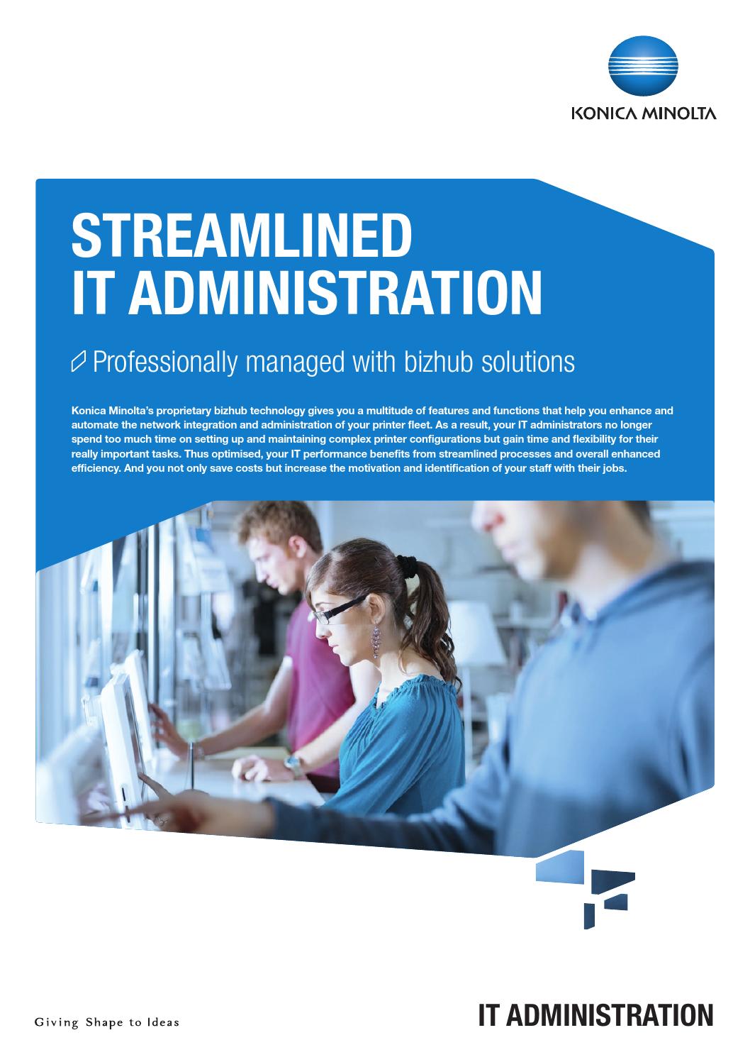 Special issue leaflet it administration by Konica Minolta Business