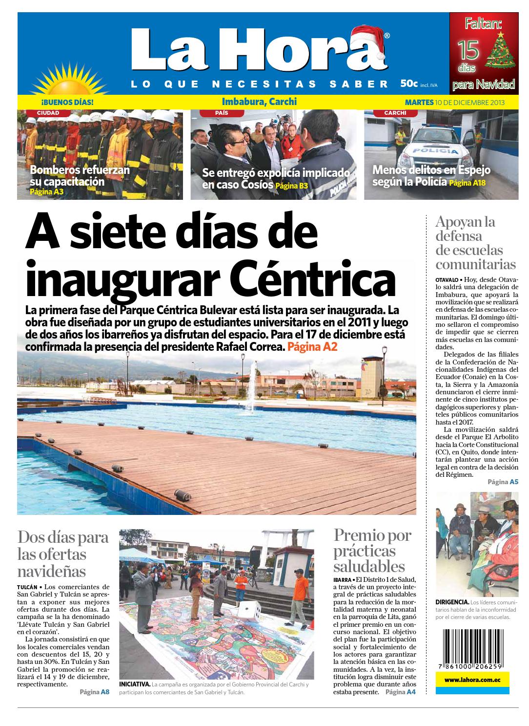 La Hora Imbabura 10 diciembre 2013 by LA HORA Ecuador - Issuu