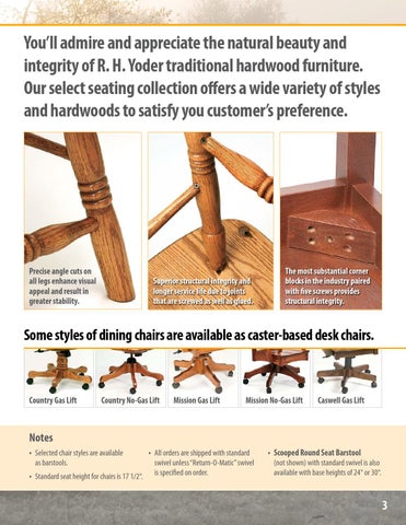 RH Yoder 2012 家具目录 / E & G Amish Furniture 第 3 页