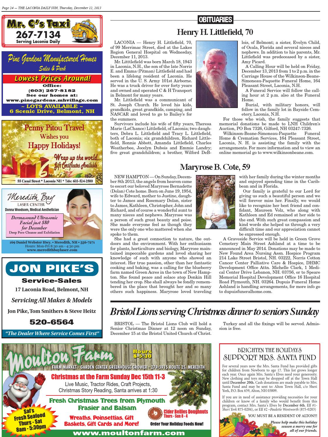 The laconia daily sun, december 12, 2013 by Daily Sun Issuu