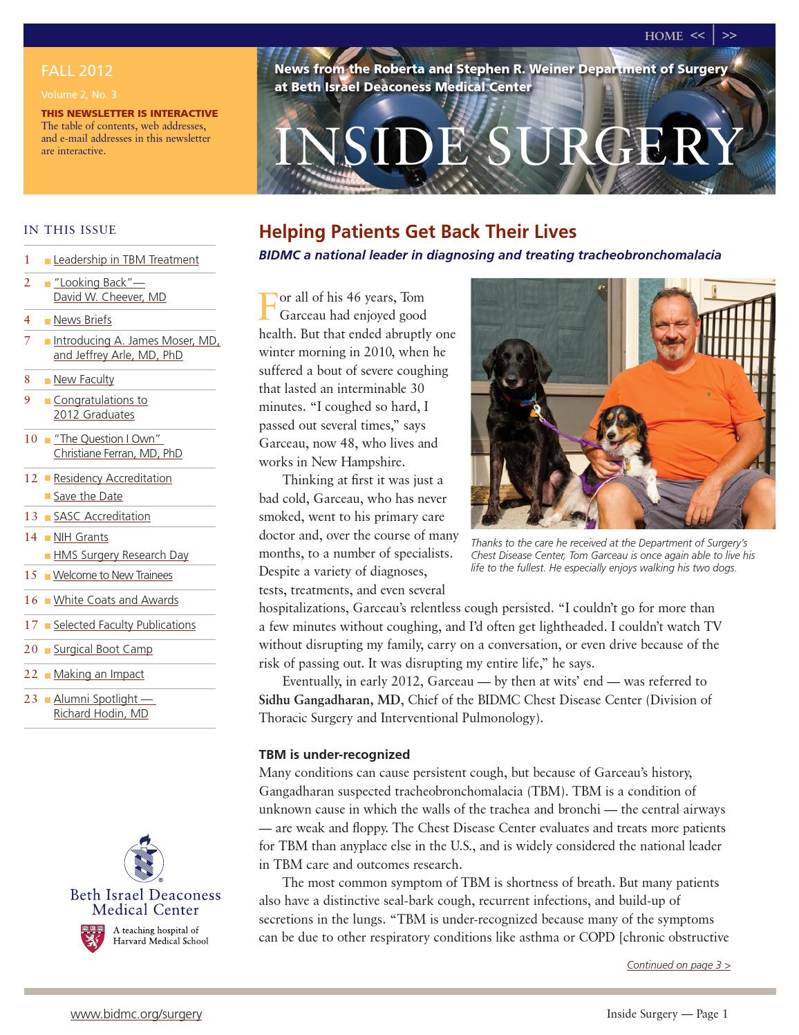 Inside Surgery, Fall 2012 by Beth Israel Deaconess Medical Center