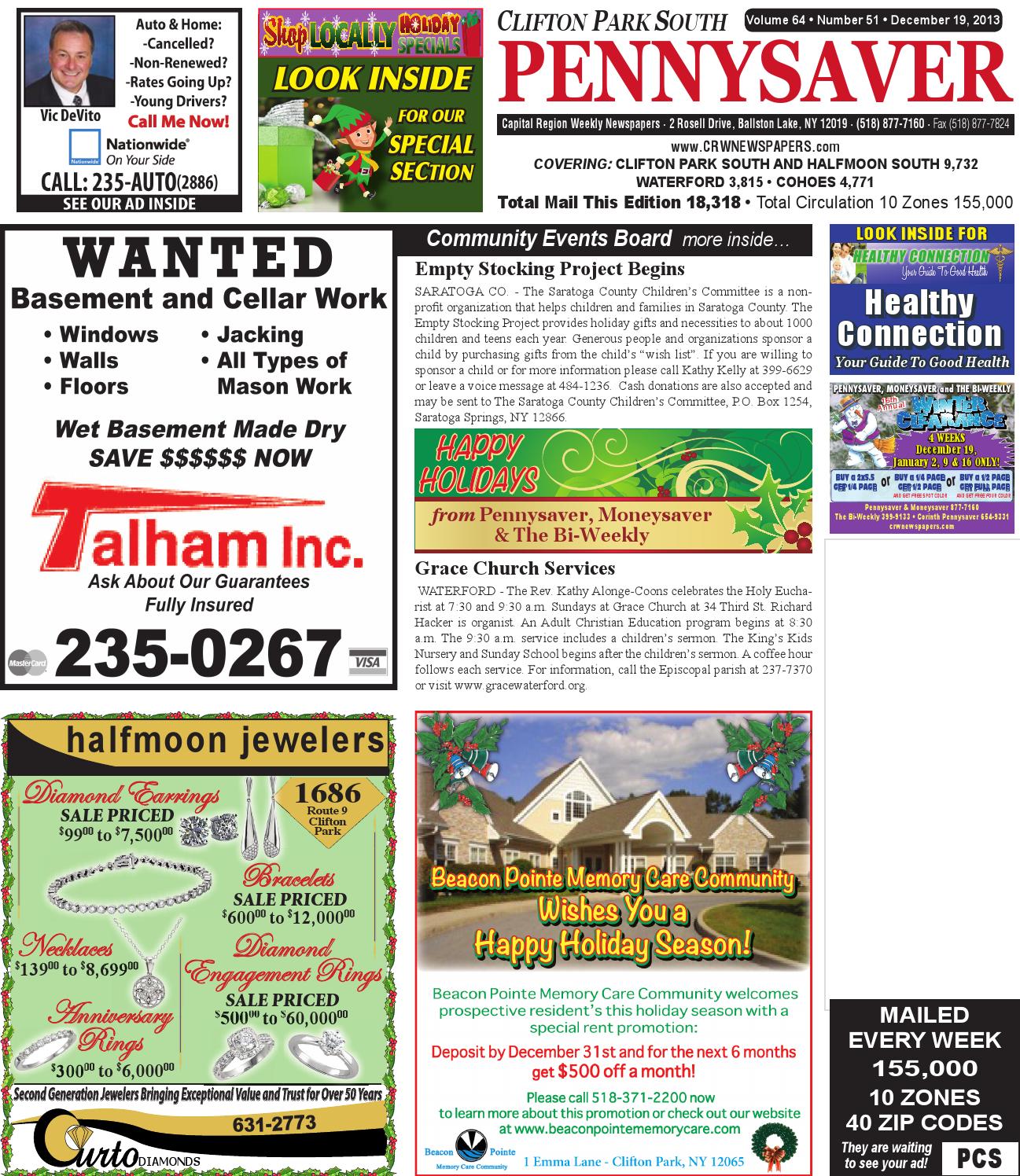 Clifton Park South Pennysaver 121913 by Capital Region Weekly Newspapers Issuu