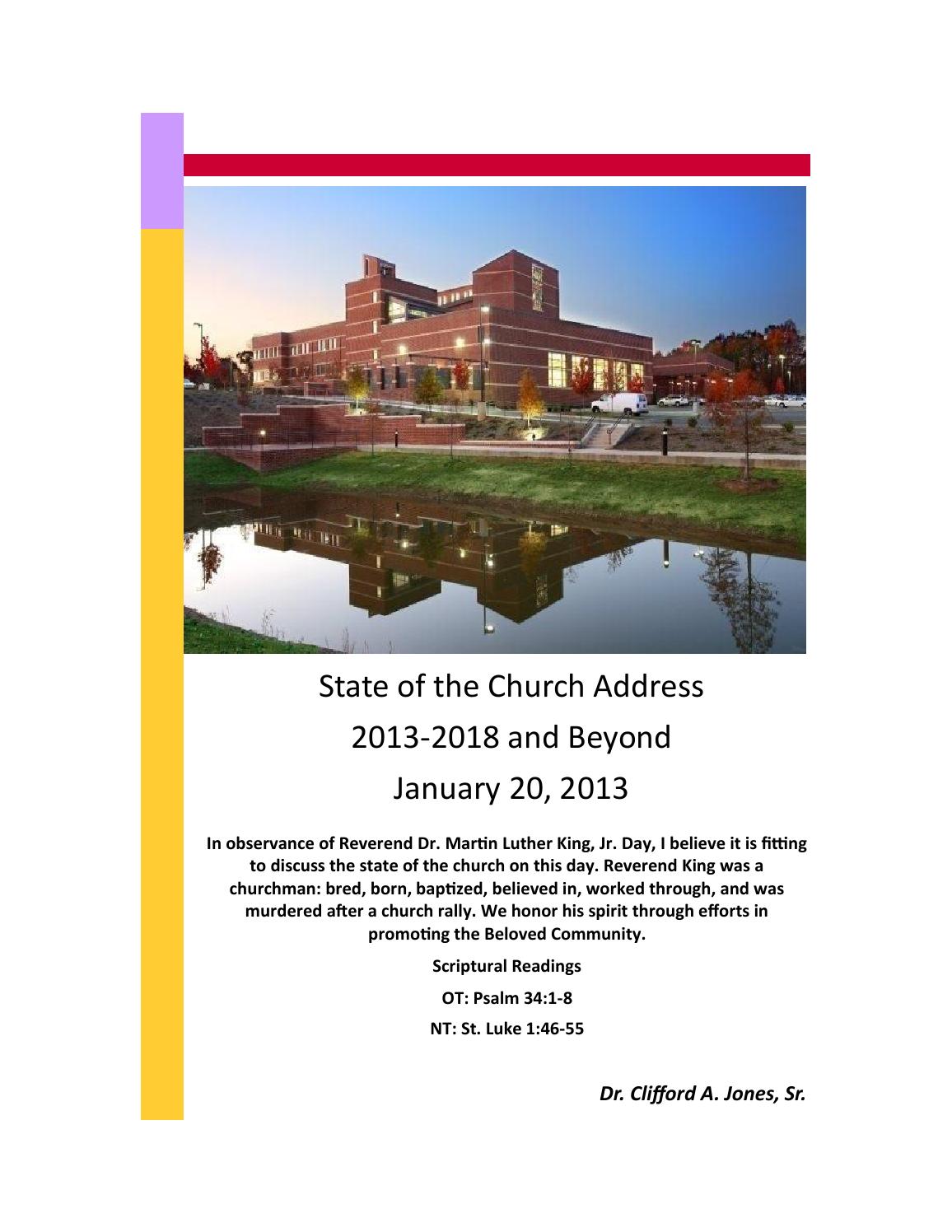 FMBC State Of The Church Address 2013 2018 By FMBC Issuu