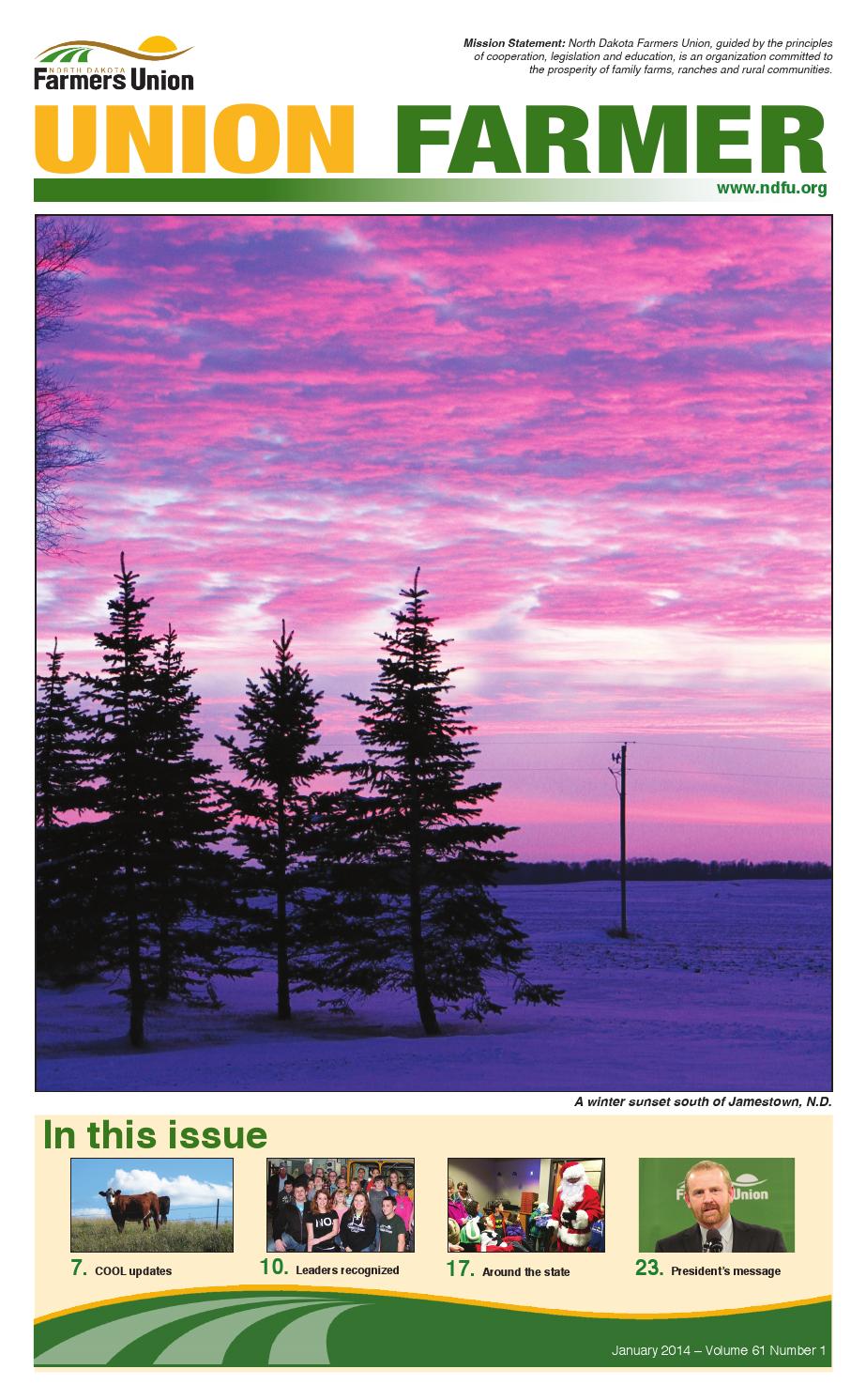 January 2014 Union Farmer by North Dakota Farmers Union Issuu