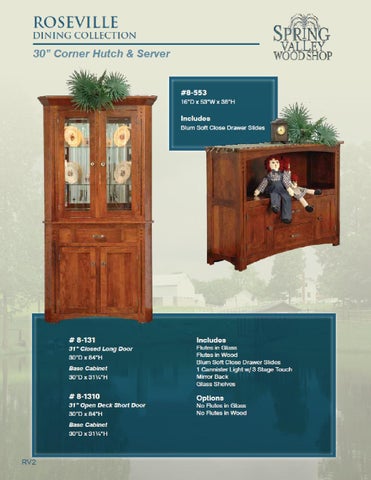 E & G Amish Furniture 2012 春季 Valley 家具目录 / Hutches / 第 10 页
