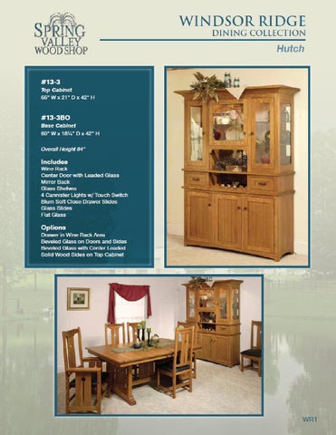 E & G Amish Furniture 2012 春季 Valley 家具目录 / Hutches / 第 17 页