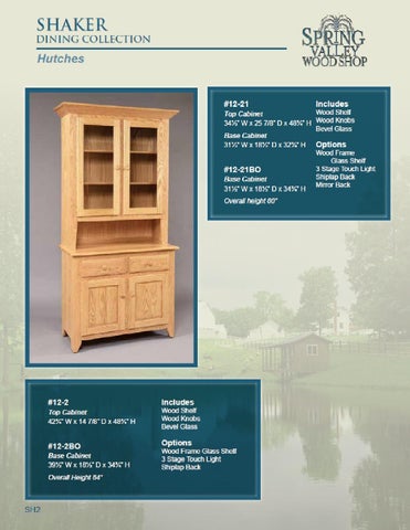 E & G Amish Furniture 2012 春季 Valley 家具目录 / Hutches / 第 3 页