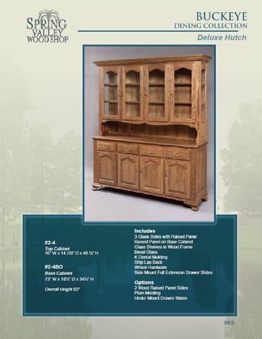 E & G Amish Furniture 2012 春季 Valley 家具目录 / Hutches / 第 8 页