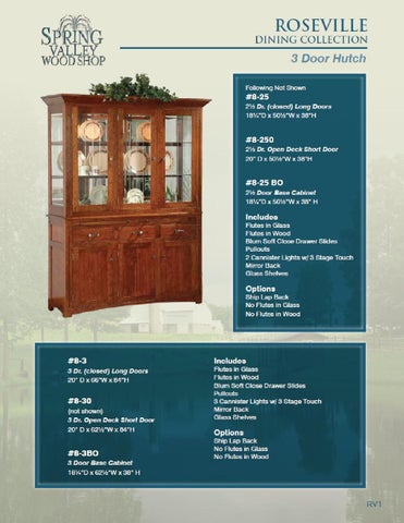 E & G Amish Furniture 2012 春季 Valley 家具目录 / Hutches / 第 9 页