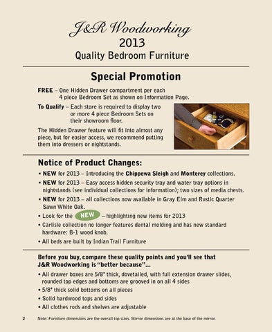 E & G Amish Furniture 2013 J × R Woodworking 家具目录 / Bedrooms / 第 2 页