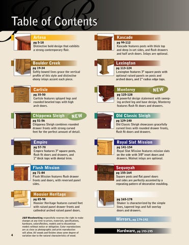 E & G Amish Furniture 2013 J × R Woodworking 家具目录 / Bedrooms / 第 4 页