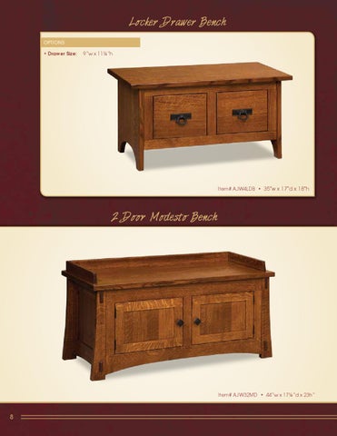 E & G Amish Furniture 2013 A × J Woodworking 家具目录 / Benches and Cedar Chest / 第 10 页