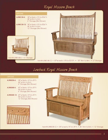 E & G Amish Furniture 2013 A × J Woodworking 家具目录 / Benches and Cedar Chest / 第 5 页