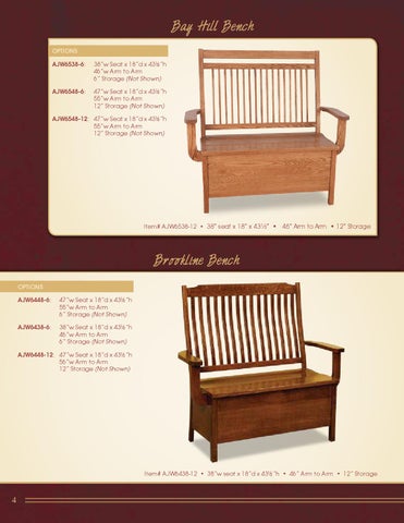 E & G Amish Furniture 2013 A × J Woodworking 家具目录 / Benches and Cedar Chest / 第 6 页