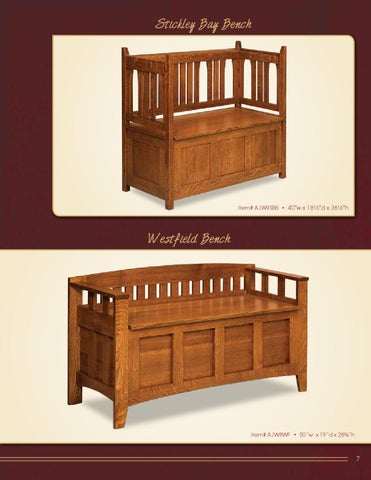 E & G Amish Furniture 2013 A × J Woodworking 家具目录 / Benches and Cedar Chest / 第 9 页