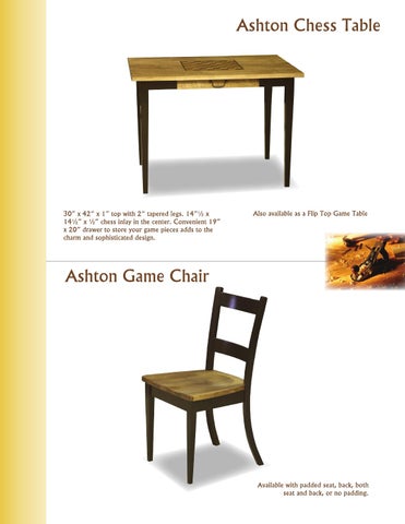 E & G Amish Furniture 2012 Silverline 家具目录 / Game Room / 第 9 页
