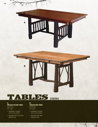 E & G Amish Furniture 2013 Hilltop Hickory 目录 / 乡村 Hickory 家具 / 第 16 页