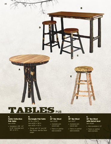 E & G Amish Furniture 2013 Hilltop Hickory 目录 / 乡村 Hickory 家具 / 第 20 页