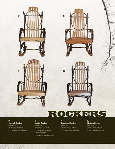 E & G Amish Furniture 2013 Hilltop Hickory 目录 / 乡村 Hickory 家具 / 第 5 页