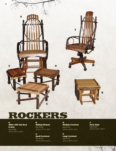 E & G Amish Furniture 2013 Hilltop Hickory 目录 / 乡村 Hickory 家具 / 第 6 页