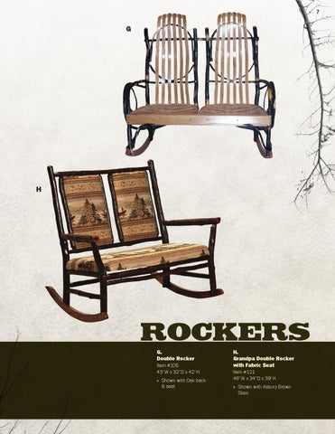 E & G Amish Furniture 2013 Hilltop Hickory 目录 / 乡村 Hickory 家具 / 第 7 页