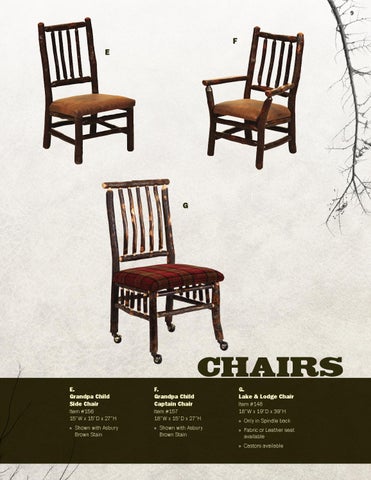 E & G Amish Furniture 2013 Hilltop Hickory 目录 / 乡村 Hickory 家具 / 第 9 页