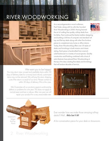 E & G Amish Furniture 2013 River Woodworking 家具目录 / 办公 Desks × File Cabinets / 第 2 页