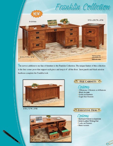 E & G Amish Furniture 家具目录 · 2011 Valley 家具 / Desks × File Cabinets / 第 12 页