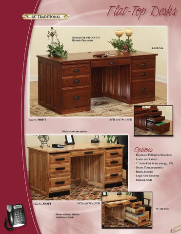 E & G Amish Furniture 家具目录 · 2011 Valley 家具 / Desks × File Cabinets / 第 14 页