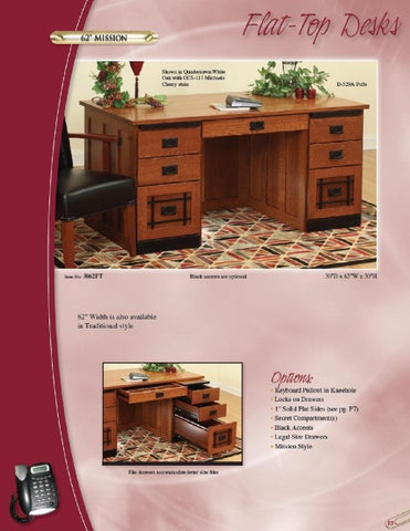 E & G Amish Furniture 家具目录 · 2011 Valley 家具 / Desks × File Cabinets / 第 15 页