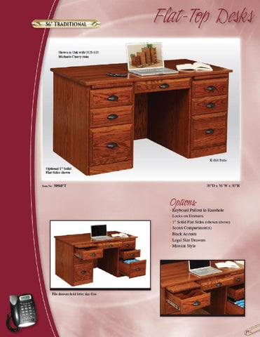 E & G Amish Furniture 家具目录 · 2011 Valley 家具 / Desks × File Cabinets / 第 17 页